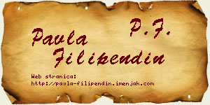 Pavla Filipendin vizit kartica
